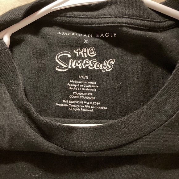 American Eagle  Large The Simpsons Black Long Sleeve T-shirt - Picture 2 of 4